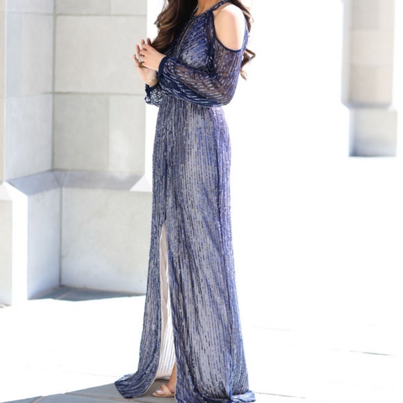 PARKER BLACK SEQUIN DRESS - Picture 4 of 14